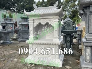10 Mẫu am thờ đá trắng đẹp sang trọng 03 – Miếu thờ đá đẹp