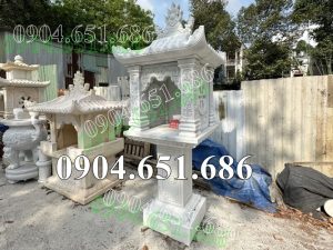 Mẫu am thờ ngoài trời bằng đá đẹp 02 – Miếu thần linh