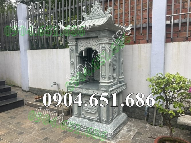 Mẫu am thờ nhỏ để tro cốt đá xanh rêu đẹp - Mẫu nhà để tro cốt nhỏ