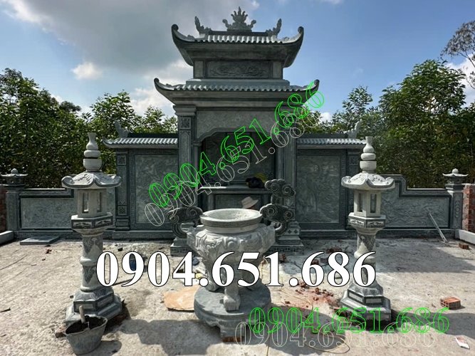 Mẫu lăng mộ đá xanh rêu đẹp - Đặt tên lăng mộ gia đình, gia tộc