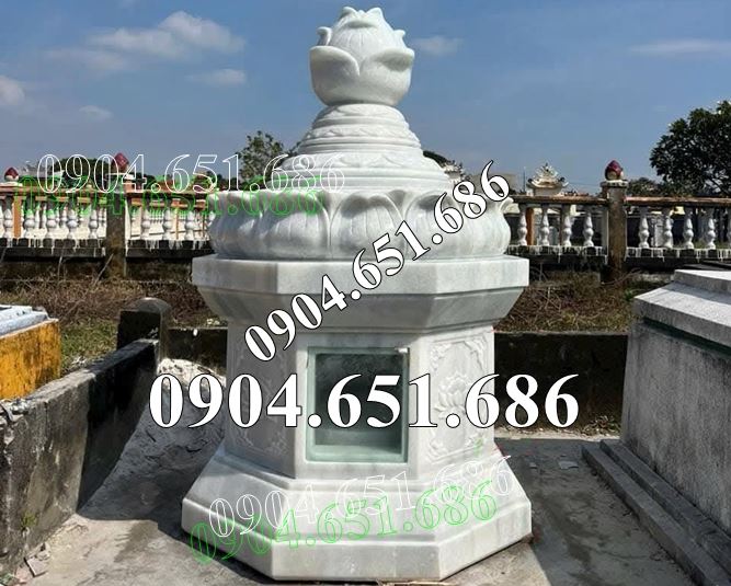 Mẫu tháp nhỏ để tro cốt đá trắng non nước đẹp - Tháp mộ nhỏ