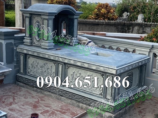Mộ đá đẹp để hài cốt bán, lắp đặt trọn gói tại Tây Ninh, Long An - Mộ đá khối tại Tây Ninh